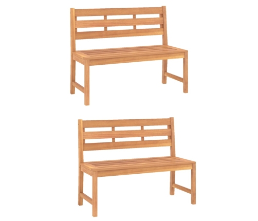Juego de comedor para jardín 5 piezas madera maciza de teca
