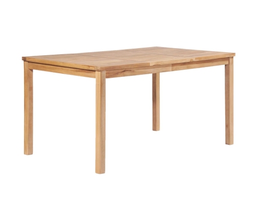 Juego de comedor para jardín 5 piezas madera maciza de teca