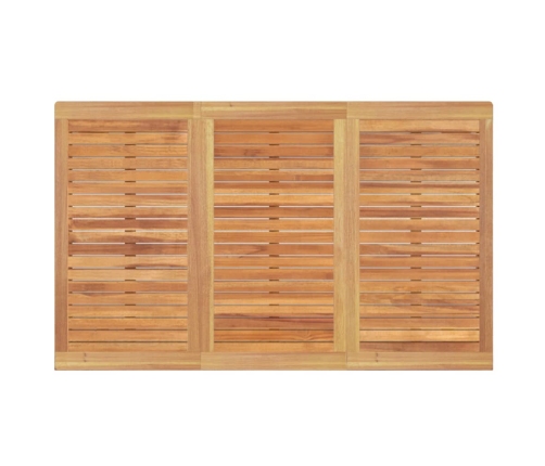Juego de comedor para jardín 5 piezas madera maciza de teca