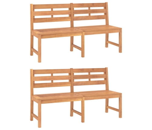 Juego de comedor para jardín 3 pzas madera maciza de teca