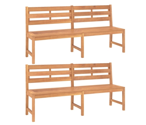 Juego de comedor para jardín 3 pzas madera maciza de teca