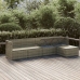 Set de muebles de jardín 5 pzas y cojines ratán sintético gris