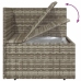 Set de muebles de jardín 5 pzas y cojines ratán sintético gris