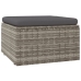 Set de muebles de jardín 5 pzas y cojines ratán sintético gris