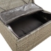 Set de muebles de jardín 5 pzas y cojines ratán sintético gris