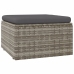 Set de muebles de jardín 7 pzas y cojines ratán sintético gris