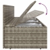Set de muebles de jardín 7 pzas y cojines ratán sintético gris