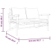 Set de muebles de jardín 4 piezas bambú con cojines gris oscuro
