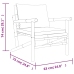 Set de muebles de jardín 5 piezas bambú y cojines blanco crema