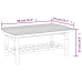 Set de muebles de jardín 5 piezas bambú y cojines blanco crema