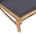 Set de muebles de jardín 5 piezas bambú con cojines gris oscuro