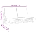 Set de muebles de jardín 5 piezas bambú y cojines blanco crema