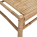 Set de muebles de jardín 5 piezas bambú y cojines blanco crema