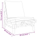 Set de muebles de jardín 5 piezas bambú y cojines blanco crema