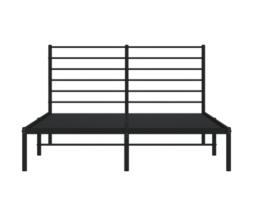 vidaXL Estructura de cama con cabecero metal negro 120x200 cm