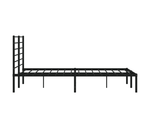 vidaXL Estructura de cama con cabecero metal negro 120x200 cm