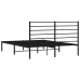 vidaXL Estructura de cama con cabecero metal negro 120x200 cm