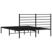 vidaXL Estructura de cama con cabecero metal negro 140x200 cm