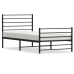 Estructura cama sin colchón con estribo metal negro 80x200 cm