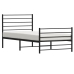 Estructura cama sin colchón con estribo metal negro 80x200 cm