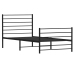 Estructura cama sin colchón con estribo metal negro 80x200 cm