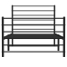 Estructura cama sin colchón con estribo metal negro 80x200 cm