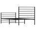 Estructura cama sin colchón con estribo metal negro 80x200 cm