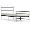 Estructura cama sin colchón con estribo metal negro 107x203 cm