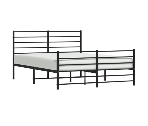 Estructura cama sin colchón con estribo metal negro 120x190 cm