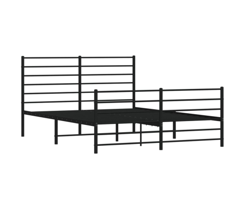 Estructura cama sin colchón con estribo metal negro 120x190 cm