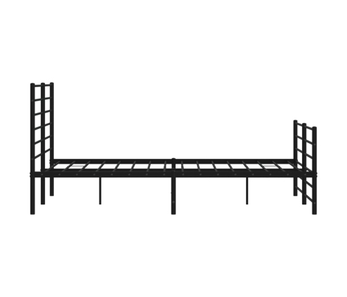 Estructura cama sin colchón con estribo metal negro 120x190 cm