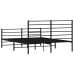 Estructura cama sin colchón con estribo metal negro 120x190 cm