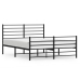 Estructura cama sin colchón con estribo metal negro 120x200 cm