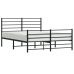 Estructura cama sin colchón con estribo metal negro 120x200 cm