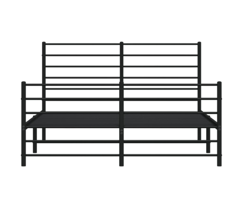 Estructura cama sin colchón con estribo metal negro 120x200 cm