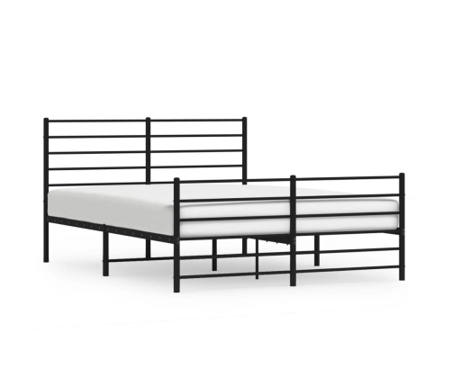 Estructura cama sin colchón con estribo metal negro 135x190 cm