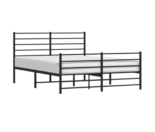 Estructura cama sin colchón con estribo metal negro 135x190 cm