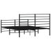 Estructura cama sin colchón con estribo metal negro 135x190 cm