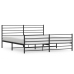 vidaXL Estructura de cama cabecero y estribo metal negro 180x200 cm