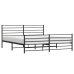 vidaXL Estructura de cama cabecero y estribo metal negro 180x200 cm