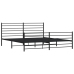 vidaXL Estructura de cama cabecero y estribo metal negro 180x200 cm