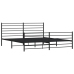 Estructura cama sin colchón con estribo metal negro 183x213 cm