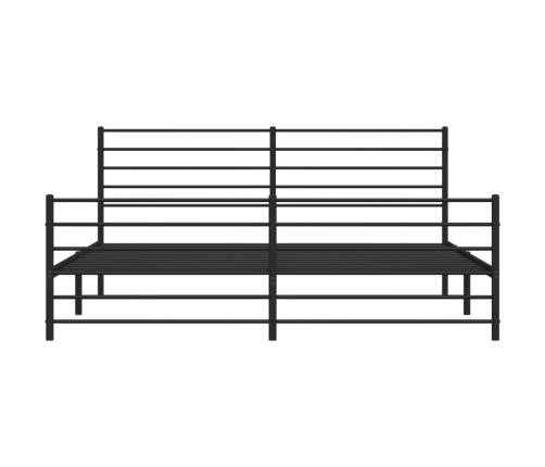 Estructura cama sin colchón con estribo metal negro 183x213 cm