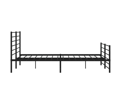 Estructura cama sin colchón con estribo metal negro 183x213 cm