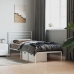 Estructura cama sin colchón con cabecero metal blanco 100x200cm