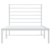 Estructura cama sin colchón con cabecero metal blanco 100x200cm