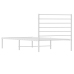 Estructura cama sin colchón con cabecero metal blanco 100x200cm