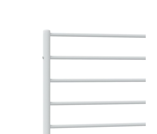 Estructura cama sin colchón con cabecero metal blanco 100x200cm