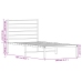 Estructura cama sin colchón con cabecero metal blanco 100x200cm