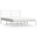 Estructura cama sin colchón con cabecero metal blanco 120x190cm